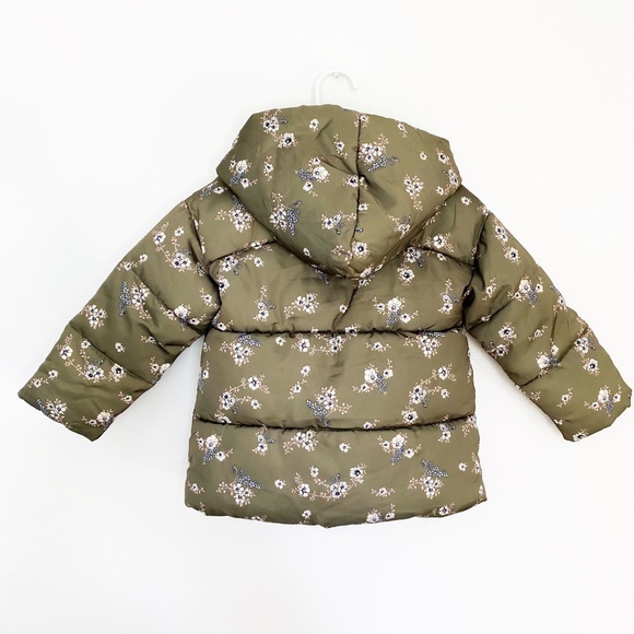 Zara Baby Green Floral Puffer - Picture 2 of 10